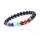 2016 Streth Bracelet de perles de mode urbaine 7Chakra Pierre 8mm sortes matériaux vrac